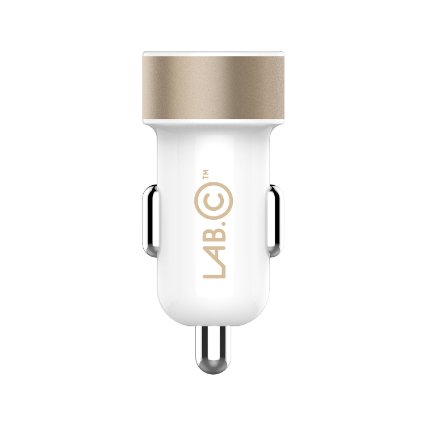 Автомобильное зарядное устройство для телефона LAB.C Dual USB Car Charger A.L 3.4A - White Silver