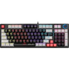 Клавиатура проводная Defender Hawk GK-418 USB, механическая, белый 45421